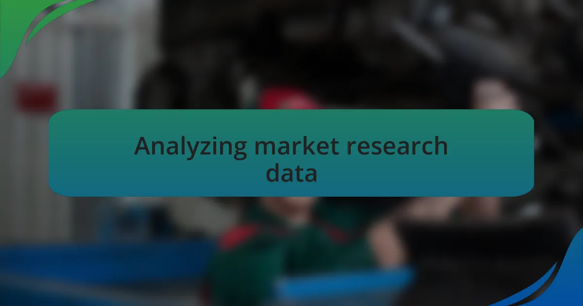 Analyzing market research data